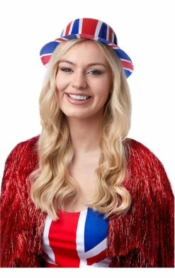 Generic Adult Unisex Plastic Union Jack Bowler Hat