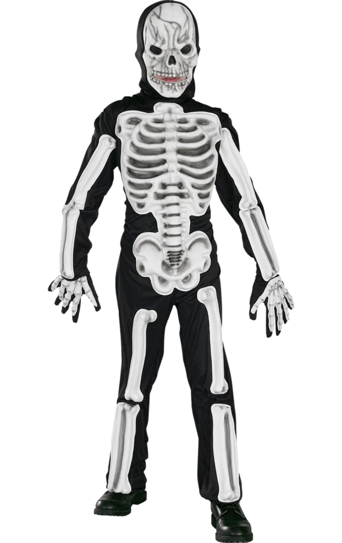 Rubies Kids Facepieceed Skeleton Costume 1 Rubies Kids Facepieceed Skeleton Costume