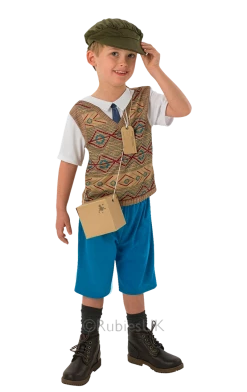 Rubies Kids Evacuee Boy Costume Book Characters