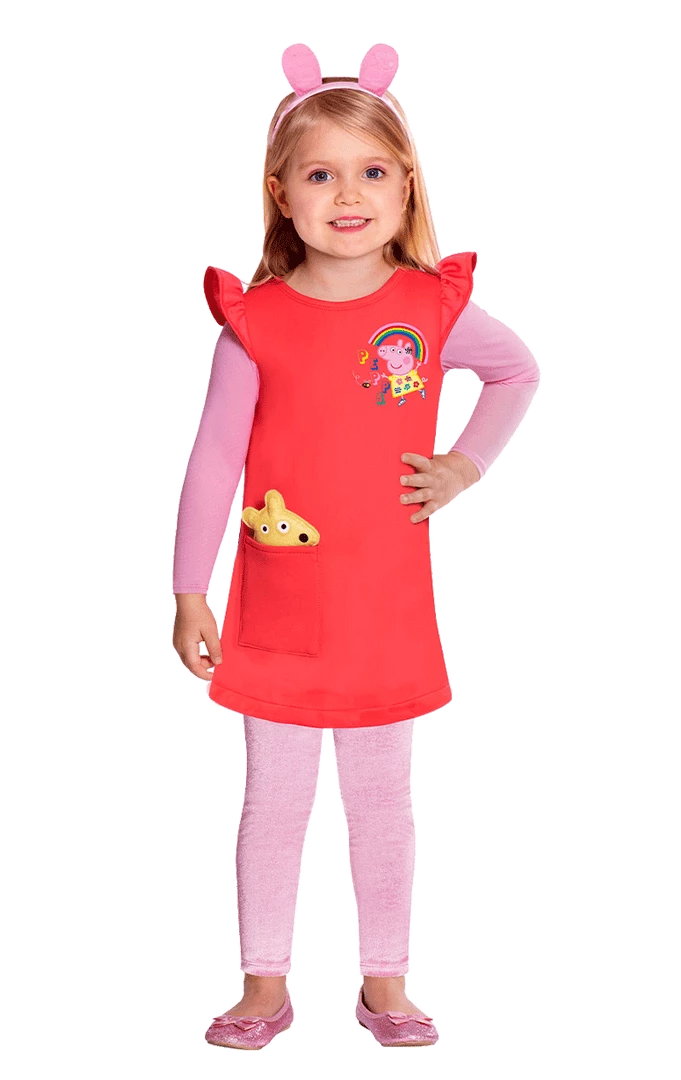 Amscan Kids Peppa Pig Costume 1 Amscan Kids Peppa Pig Costume