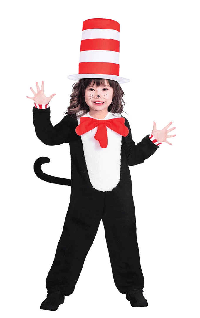 Amscan Kids Cat In The Hat Costume 1 Amscan Kids Cat In The Hat Costume