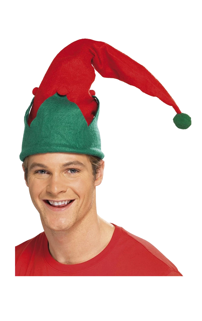 Smiffys Red Elf Hat Accessory Christmas 1 Smiffys Red Elf Hat Accessory Christmas