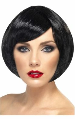 Smiffys Babe Glamour Wig Black All Decades /Era Costumes