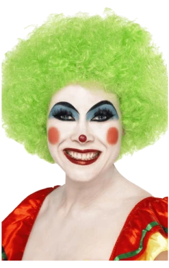 Bristol Novelty Green Clown Afro Wig Circus
