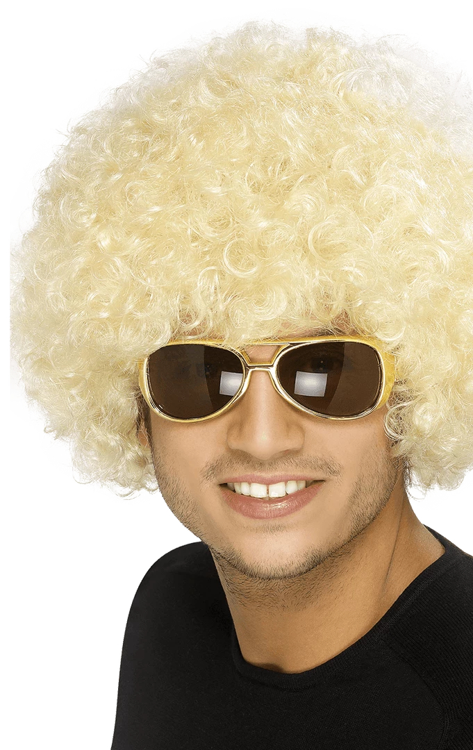 Smiffys Blonde Afro Wig 1 Smiffys Blonde Afro Wig
