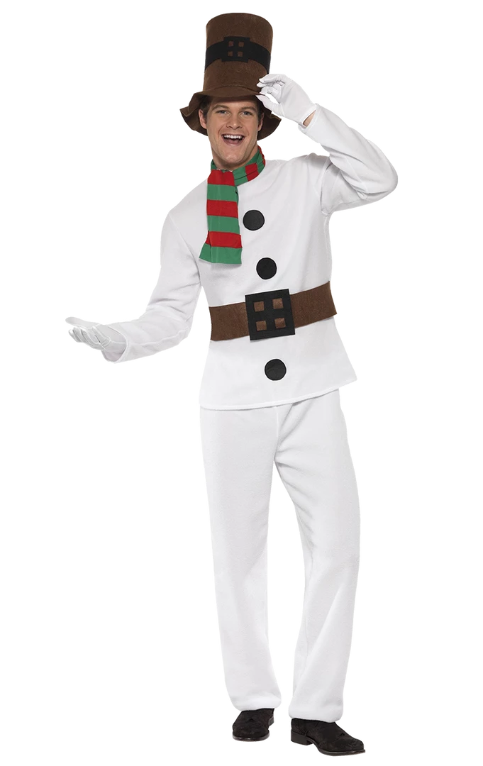 Smiffys Adult Snowman Suit Costume 1 Smiffys Adult Snowman Suit Costume