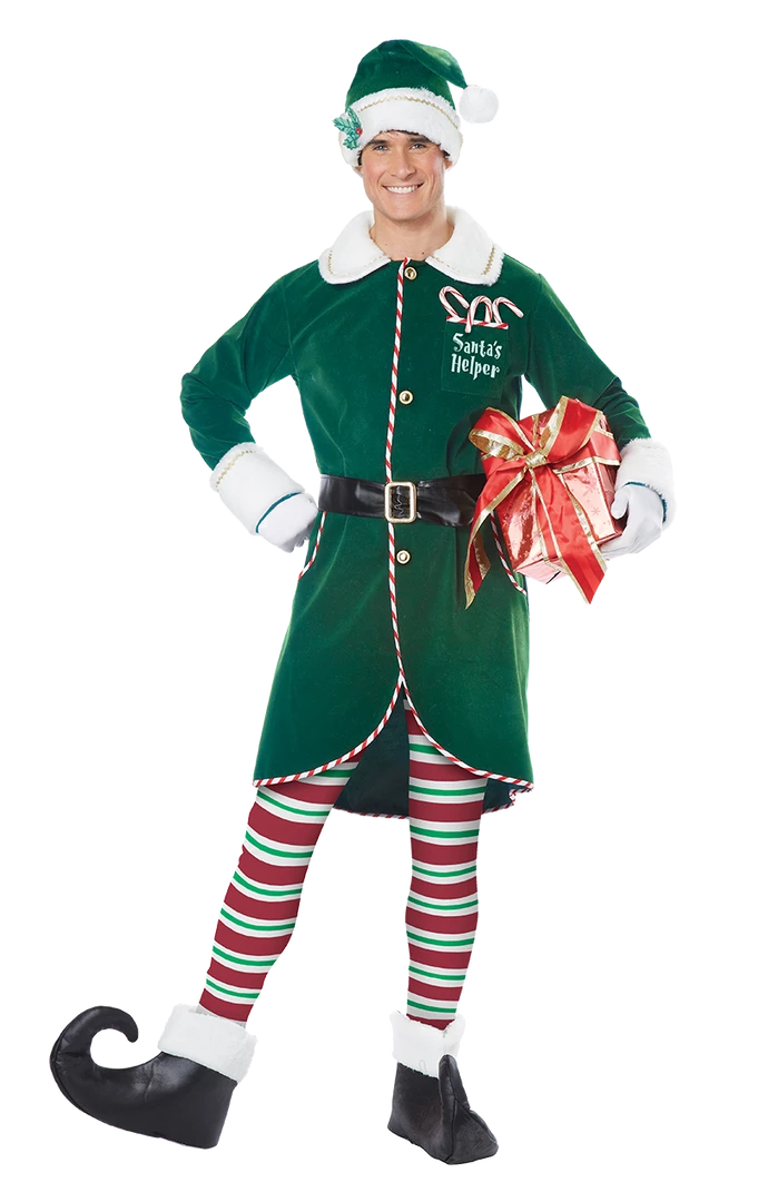 California Costumes Christmas Adult Workshop Elf Costume 1 California Costumes Christmas Adult Workshop Elf Costume