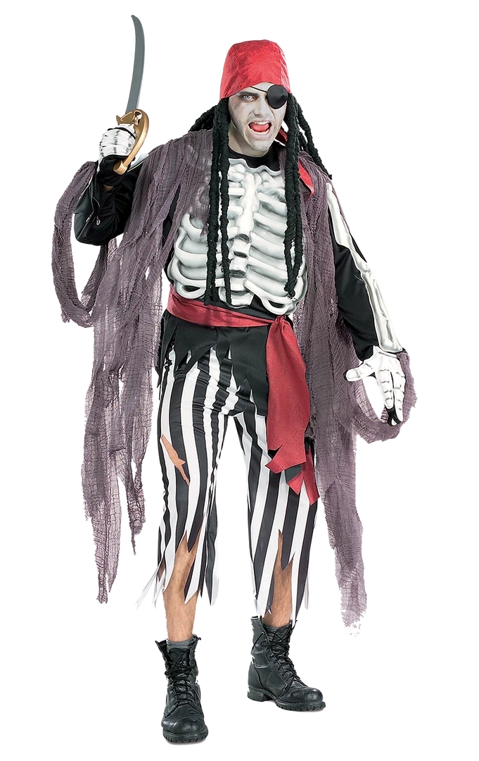 Rubies Pirates Mens Ghostship Pirate Costume 1 Rubies Pirates Mens Ghostship Pirate Costume