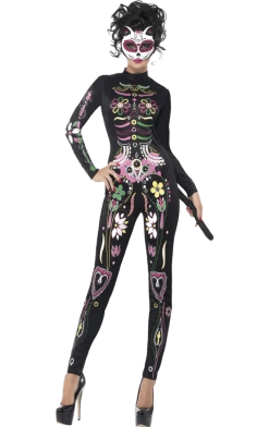 Smiffys Sugar Skull Cat Costume