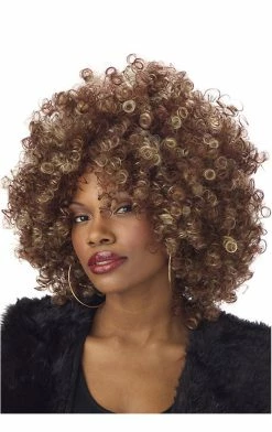 California Costumes Foxy Fro Brown Afro Wig Music & Pop/Rock Stars