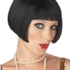 California Costumes All Decades /Era Costumes 20s Flapper Black Wig