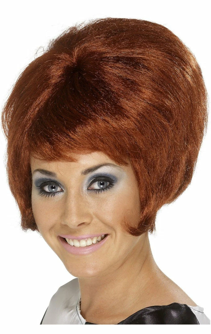 Smiffys 60s Beehive Cilla Auburn Wig British / UK 1 Smiffys 60s Beehive Cilla Auburn Wig British / UK