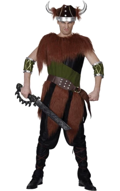 Bristol Novelty Adult Fur Viking Man Costume Around The World
