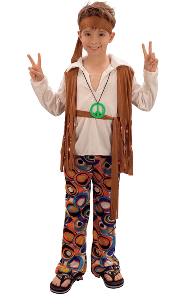 Bristol Novelty Kids Fringed Hippy Costume 1 Bristol Novelty Kids Fringed Hippy Costume
