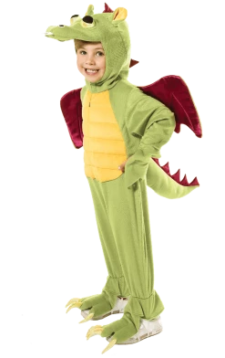 Bristol Novelty Kids Green Hooded Dragon Costume