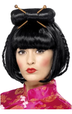 Smiffys Adult Asian Lady Black Wig