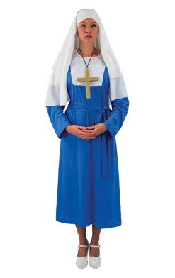 Orion Costumes Adult Blue Nun Costume Costumes Under £20
