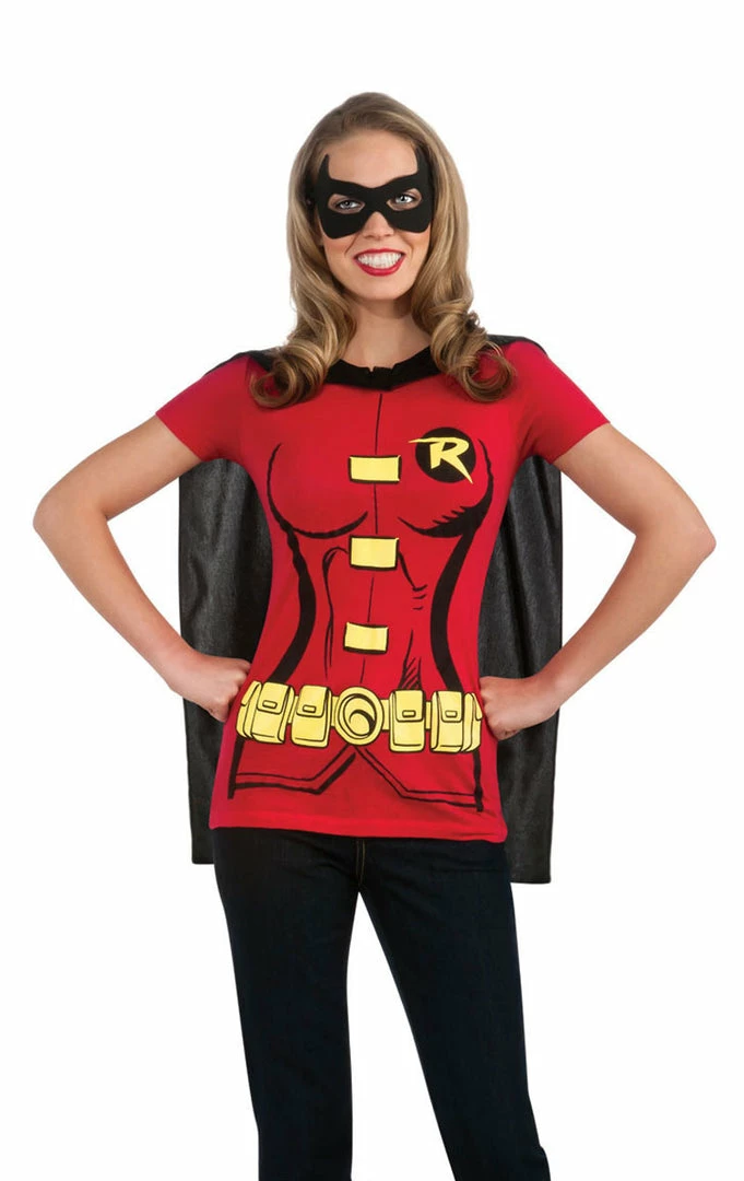 Rubies Womens Caped Robin T-Shirt 1 Rubies Womens Caped Robin T-Shirt