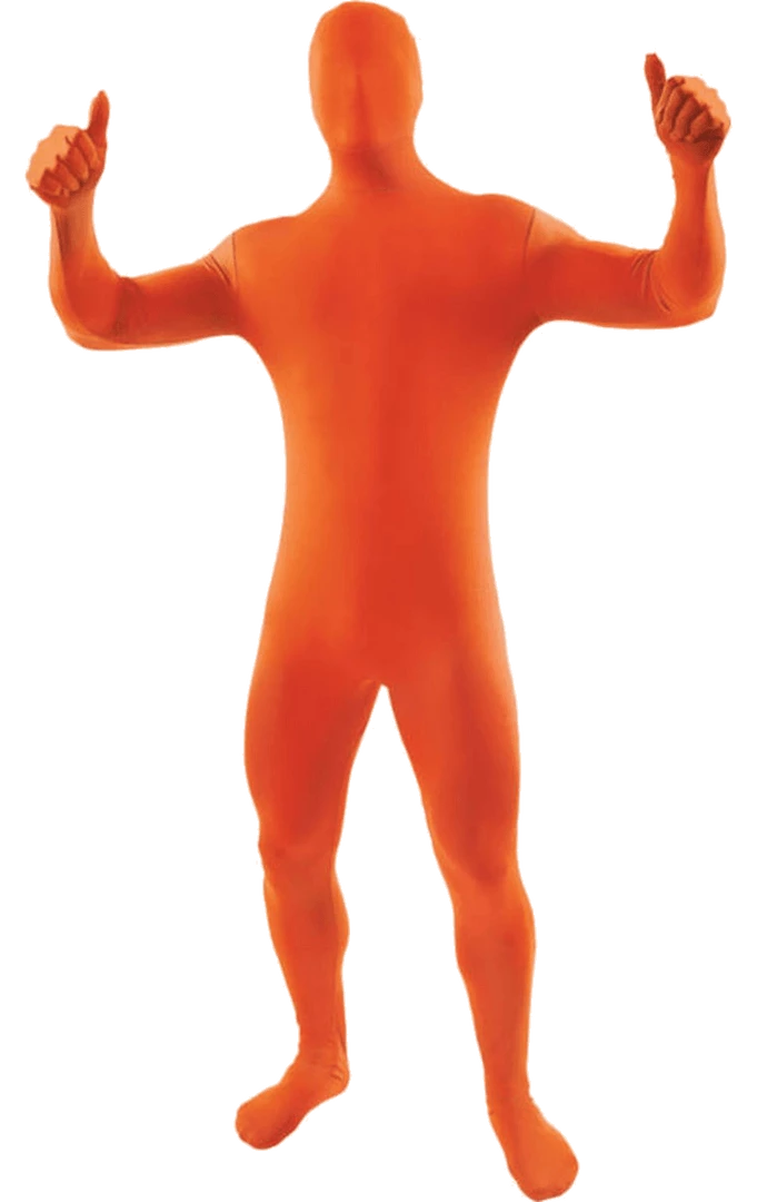Orion Costumes Novelty Adult Second Skin Suit Orange 1 Orion Costumes Novelty Adult Second Skin Suit Orange