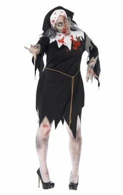 Smiffys Priest & Nun Halloween Zombie Nun Costume 7 Smiffys Priest & Nun Halloween Zombie Nun Costume
