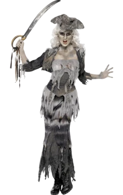 Smiffys Pirates Ladies Undead Pirate Costume