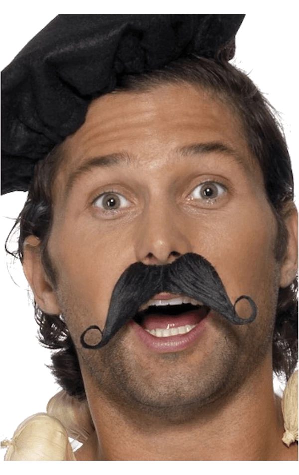 Smiffys Around The World Frenchman Black Moustache 1 Smiffys Around The World Frenchman Black Moustache