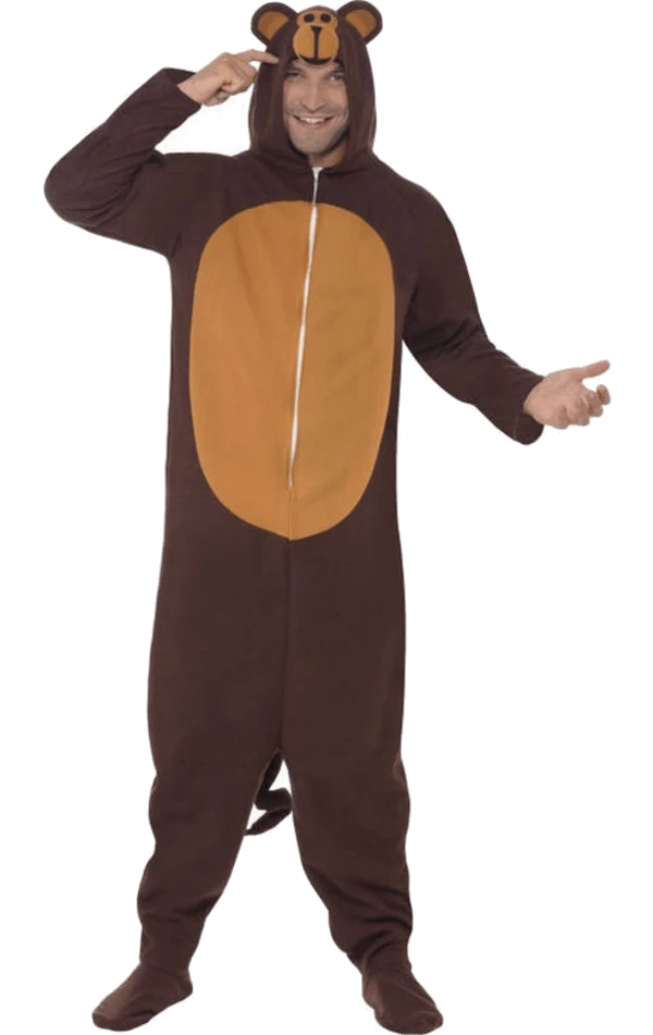 Smiffys Animals Monkey Onesie Costume 1 Smiffys Animals Monkey Onesie Costume