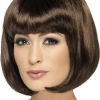 Smiffys Short Brown Bob Wig With Fringe Movies