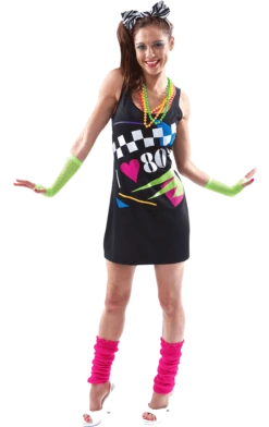 Orion Costumes Ladies I Love The 80s Dress Costumes Under £20
