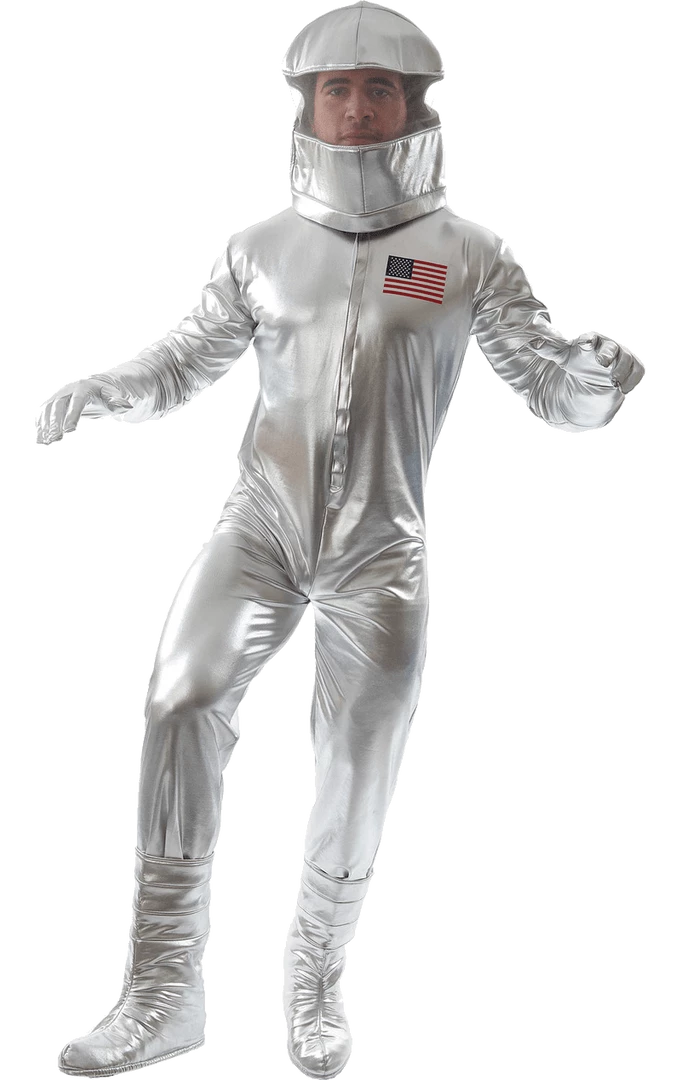 Orion Costumes Mens Traditional Silver Astronaut Costume American / USA 1 Orion Costumes Mens Traditional Silver Astronaut Costume American / USA