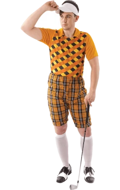 Orion Costumes Novelty Mens Pub Golf Costume - Orange