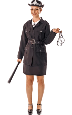 Orion Costumes Adult Police Lady Costume British / UK