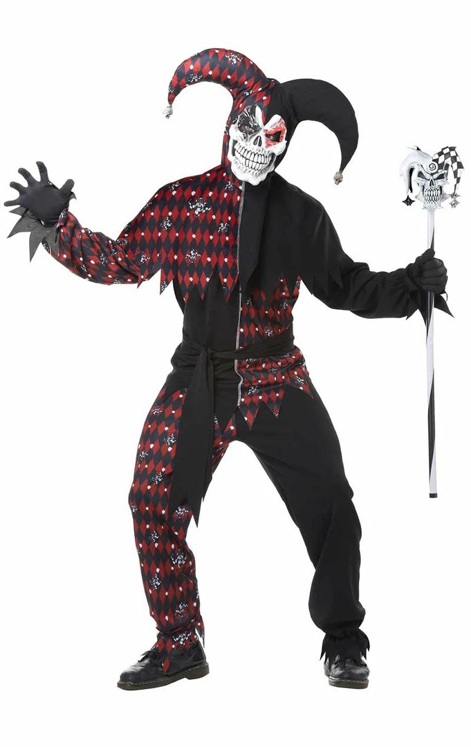 California Costumes Adults Sinister Jester Costume 1 California Costumes Adults Sinister Jester Costume