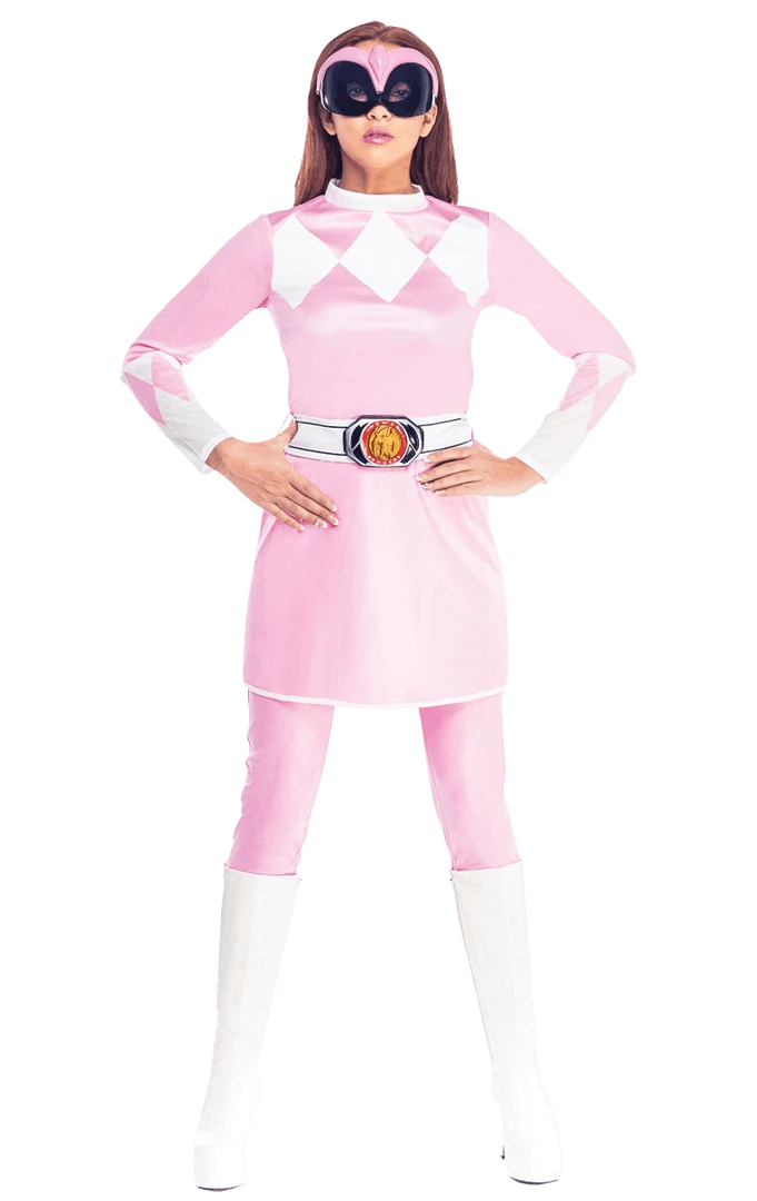 Rubies Ninjas Adult Pink Power Ranger Costume 1 Rubies Ninjas Adult Pink Power Ranger Costume