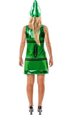Orion Costumes Costumes Under £20 Womens Green Crayon Dress Costume