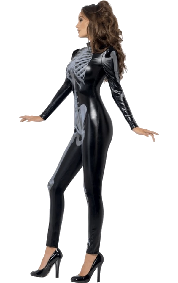 Smiffys Ladies Sexy Halloween Skeleton Costume 2 Smiffys Ladies Sexy Halloween Skeleton Costume