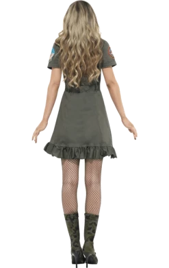 Smiffys Military Ladies Deluxe Top Gun Costume