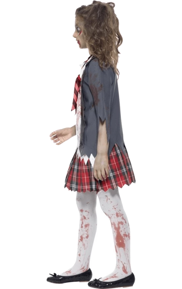 Smiffys Kids Zombie School Girl Costume 2 Smiffys Kids Zombie School Girl Costume