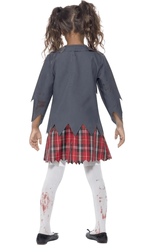 Smiffys Kids Zombie School Girl Costume 3 Smiffys Kids Zombie School Girl Costume