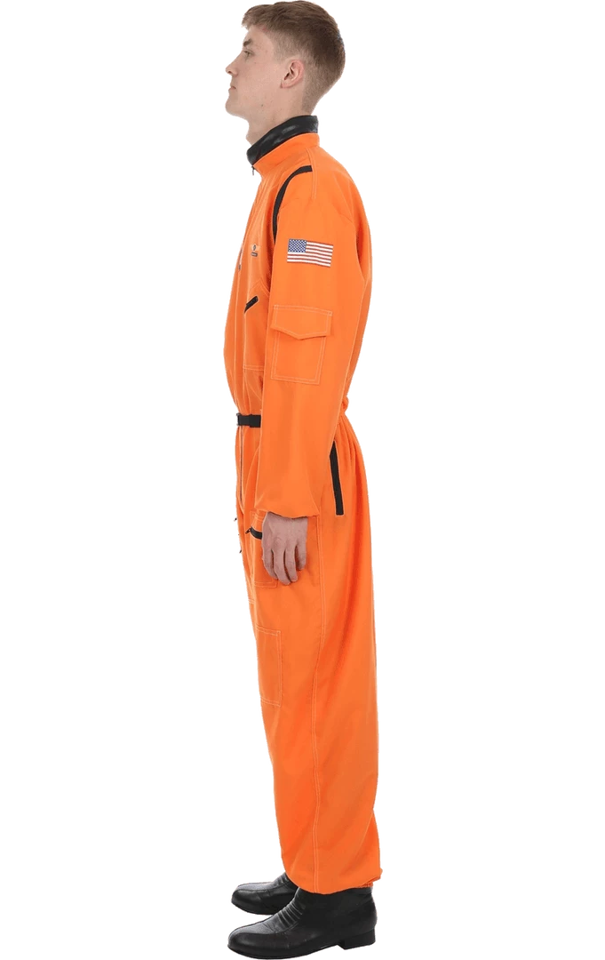 Orion Costumes American / USA Mens Orange Astronaut Costume 2 Orion Costumes American / USA Mens Orange Astronaut Costume