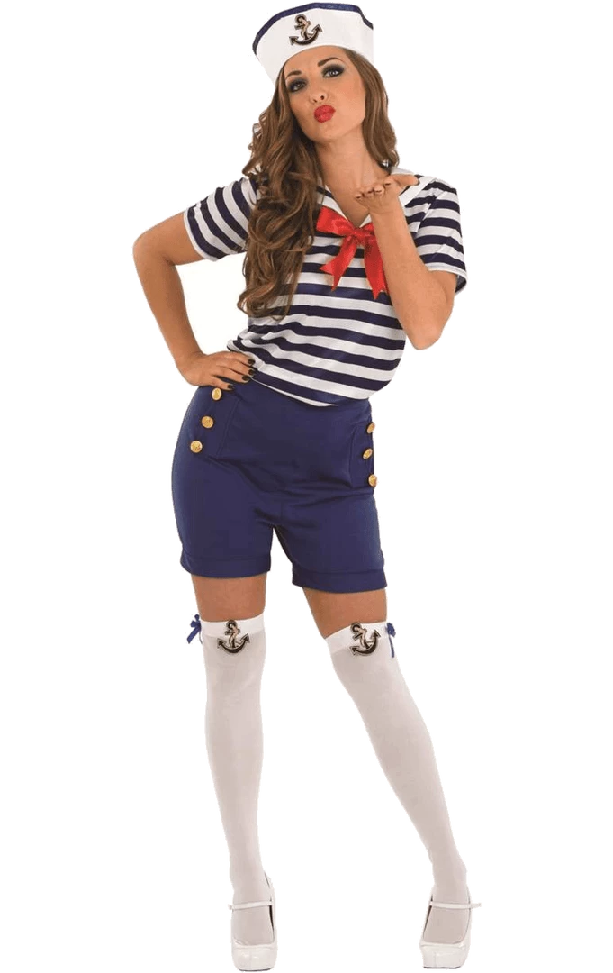 Fun Shack Adult Sassy Sailor Girl Costume Hen Night 1 Fun Shack Adult Sassy Sailor Girl Costume Hen Night