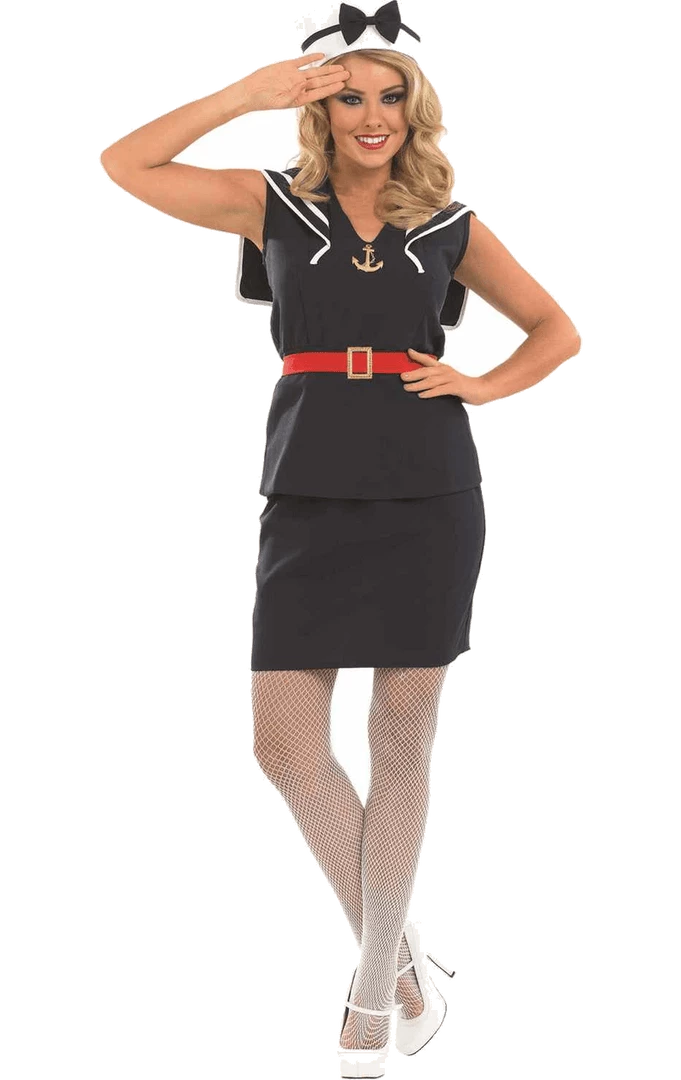 Fun Shack Adult Pin Up Sailor Girl Costume 1 Fun Shack Adult Pin Up Sailor Girl Costume
