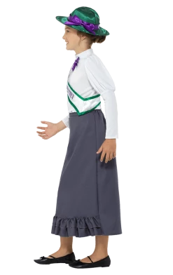 Smiffys British / UK Kids Victorian Suffragette Costume