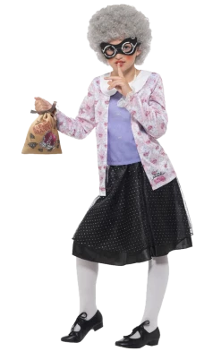 Smiffys Book Characters Kids Gangsta Granny Costume