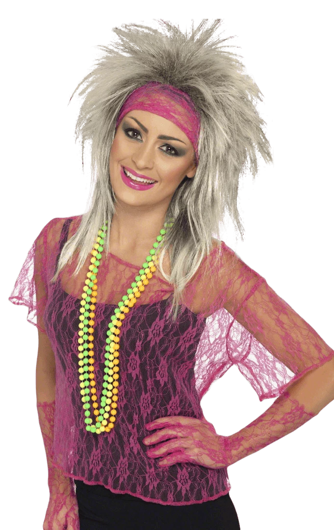 Smiffys 80s Lace Vest Set 1 Smiffys 80s Lace Vest Set