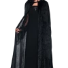 Underwraps Full Length Black Hooded Cloak Halloween