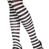 Smiffys Black & White Striped Stockings Clowns