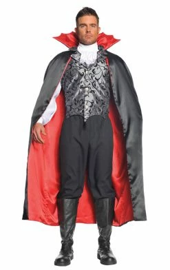 Generic Mens Satin Vampire Cape