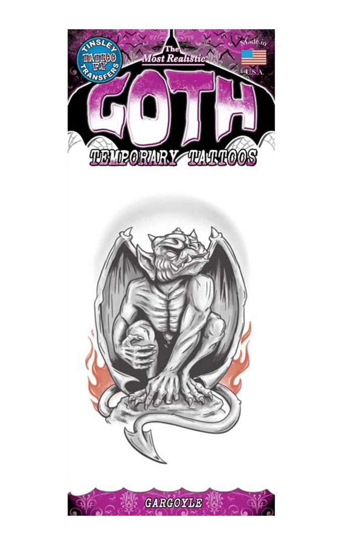 Tinsley Transfers Gargoyle Goth Tattoo Accessory Punk 1 Tinsley Transfers Gargoyle Goth Tattoo Accessory Punk