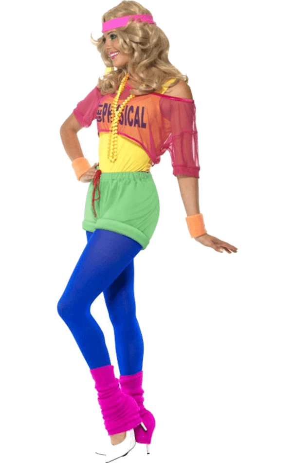 Smiffys Womens Let's Get Physical Costume 2 Smiffys Womens Let's Get Physical Costume